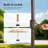 8.5Ft X 14.5Ft Rectangular Market Umbrella With Base And Solar Warm Lights-76897718