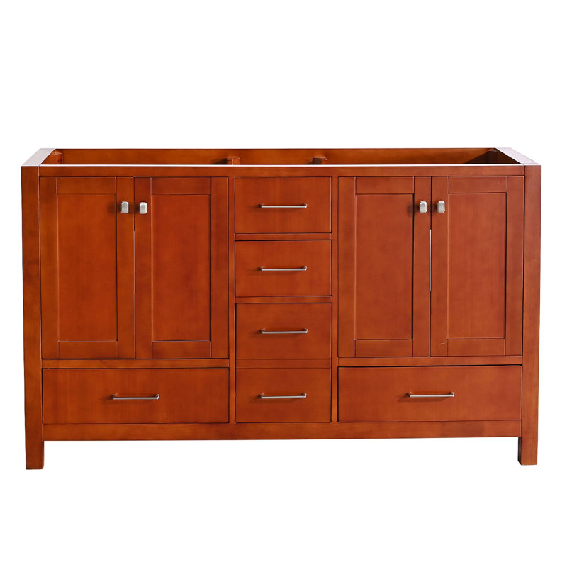 Rangement pour salle de bain 60 po sans comptoir ni lavabo, Rouge