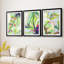 «Bright Tropical Abstraction I», reproduction sur mesure encadrée de qualité supérieure - 3 pièces-796118185-796118187