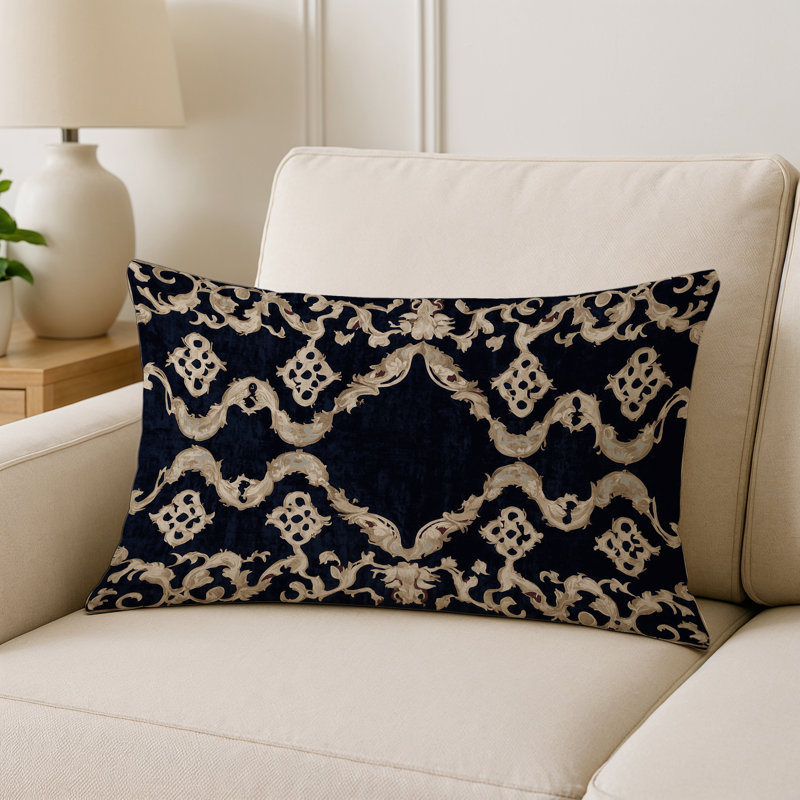 Coussin décoratif intérieur et extérieur Modern, Gris géométrique 21, Rectangle H 18 po x l 25 po