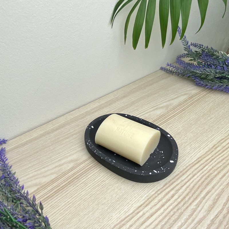 Black White Terrazzo Soap Dish