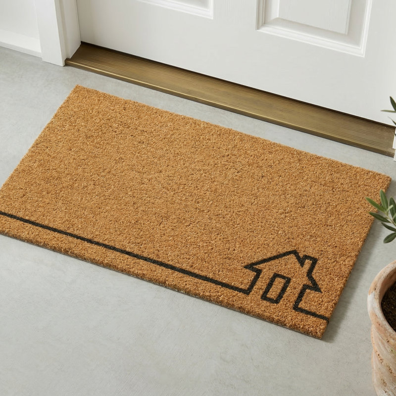 Paillasson Saiya Home View, 18" W x 30" L - Non Slip, Jaune