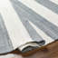 Tapis rayé gris / blanc en coton tissé à plat à la main Annah-911910272