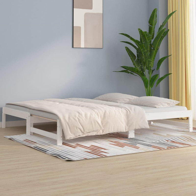 Platform Bed, White, European Single (90 x 200cm)