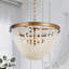 Plafonnier semi-encastré lustre 3 lumières boho