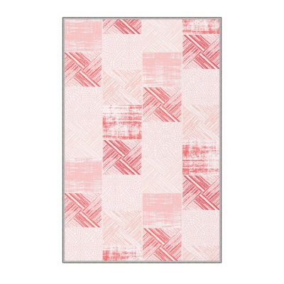 Stylish Hall Carpet, 2.6 x 6.6 Feet, 100% Polyester, 0.3 in Pile Height | Antibacterial, Non-Slip PVC Felt Dot Underside | 3D Digital Print, Machine Washable, Ideal for Entryway & Living Spaces