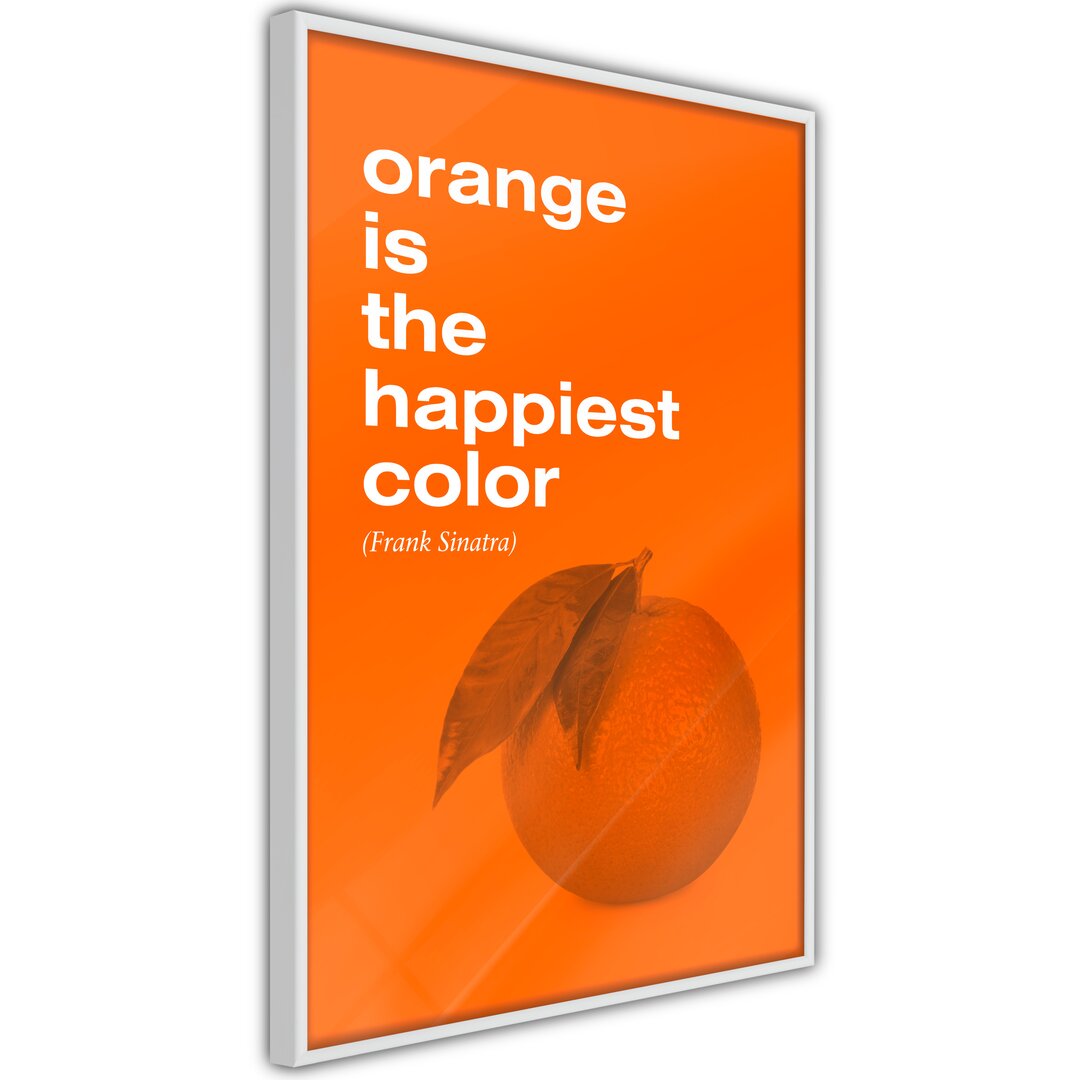 Gerahmte typografische Kunst Orange Colour