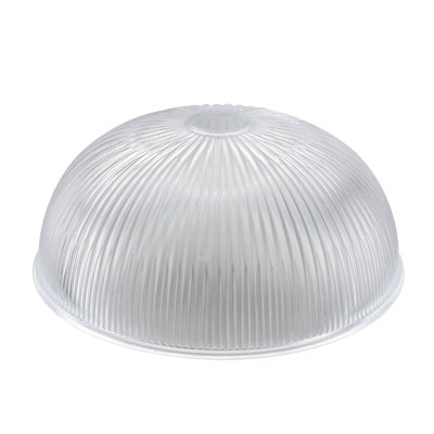 Abat-jour bol en verre H 5,75 po x l 11,875 po (vissé) en blanc