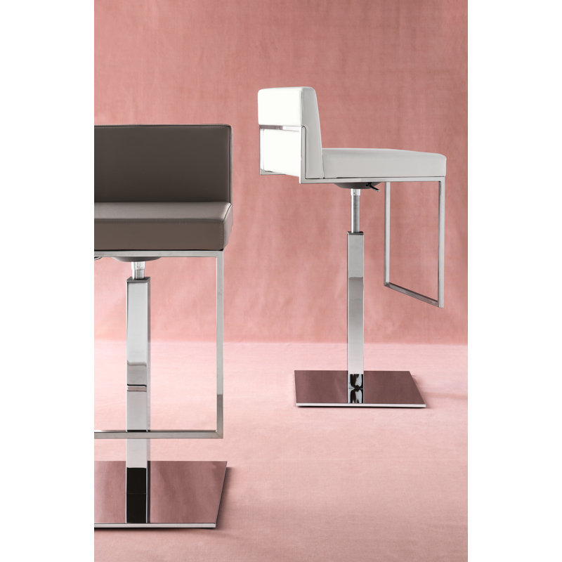 Tabouret ajustable avec base pivotante Even Plus, Blanc optique