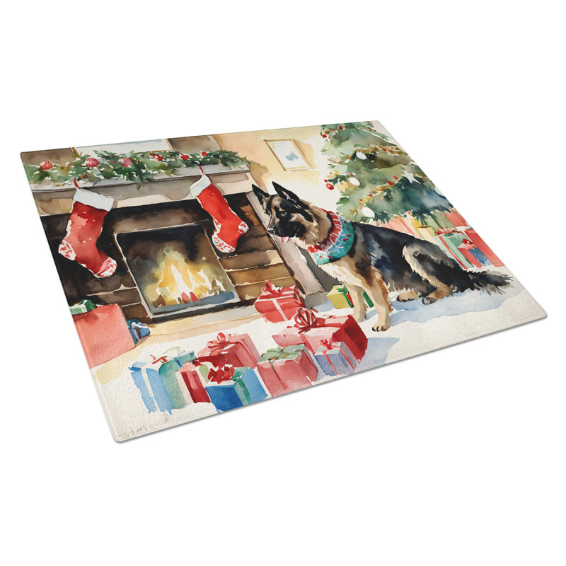 Planche à découper en verre de Noël