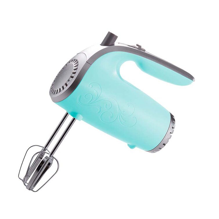 OVENTE 5-Speed Turquoise Portable Electric Hand Mixer with 2