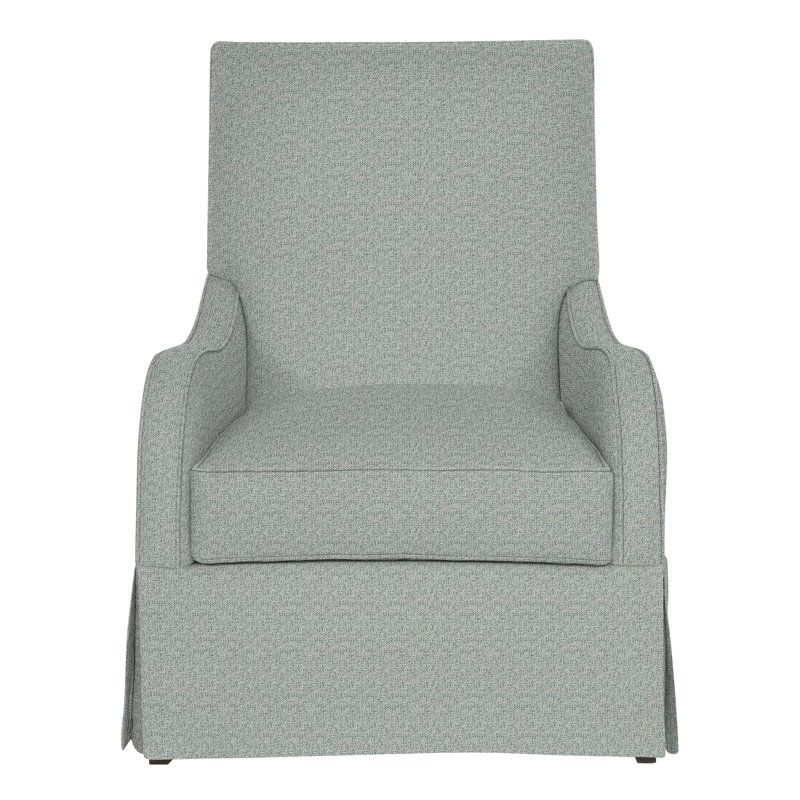 Zoe Swivel Slipcovered Armchair, Tuck Water