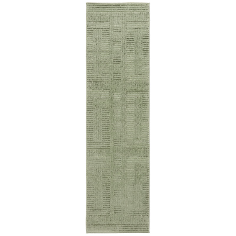 Tapis vert Selena 686, Tapis de couloir 2 pi 2 po x 8 pi