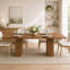 Table de salle à manger moderne extensible en bois pour 4 à 8 personnes avec base piédestal-2142457237
