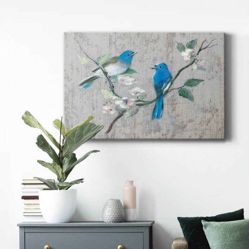 Chanson du printemps I - peinture sur toile tendue, H 12 po x l 8 po x P 1 po