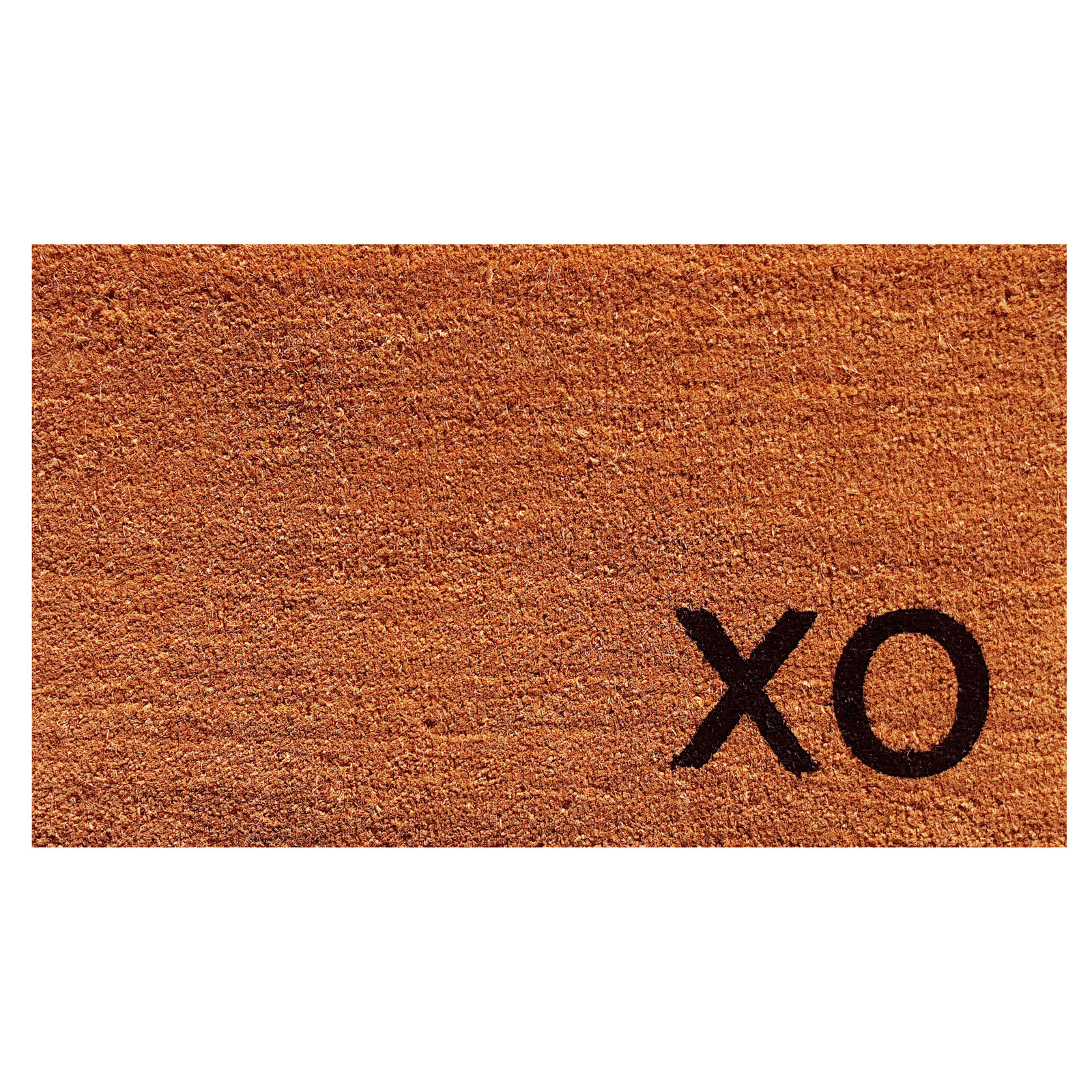 Slope Non-Slip Valentine's Day Outdoor Doormat, Natural, 24" W x 48" L