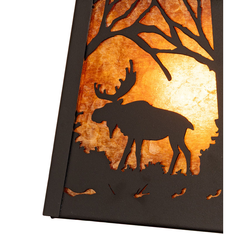 7.5" Square Moose At Dawn Mini Pendant