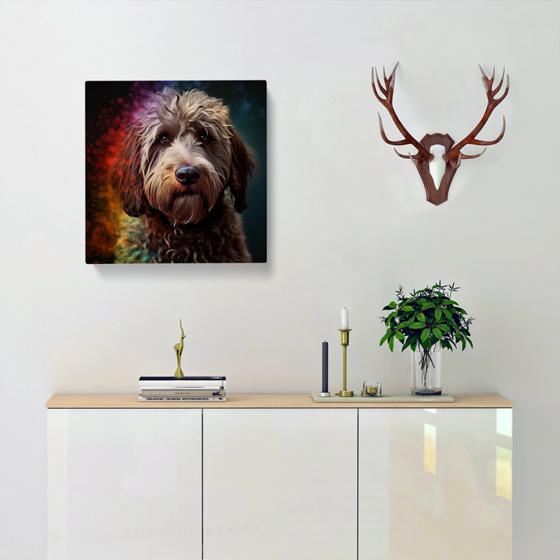 Labradoodle Conceptual Art No.1 - Wrapped Canvas