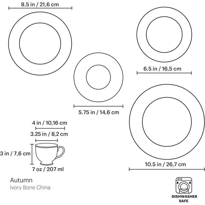 Lenox Autumn Porcelain Dinnerware Set