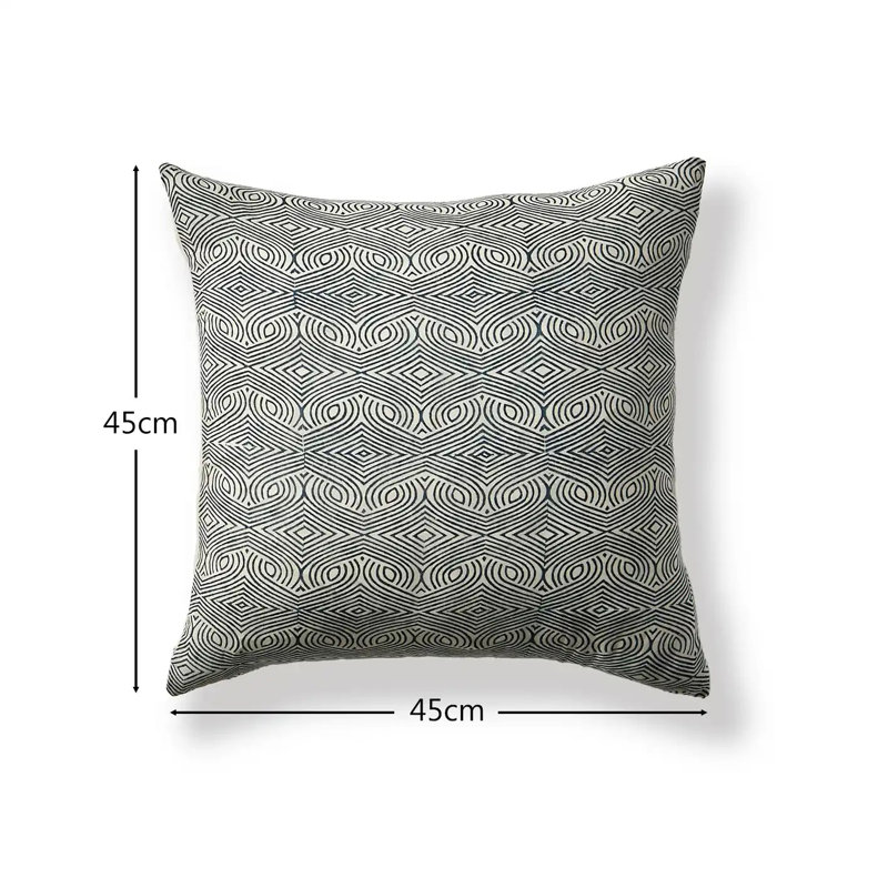 Ludington Throw Pillow Cover, Teal