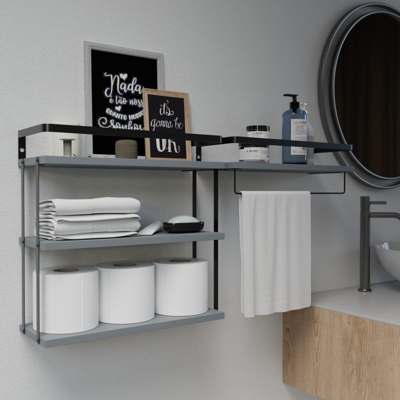 Gero Floating Shelf, Gray