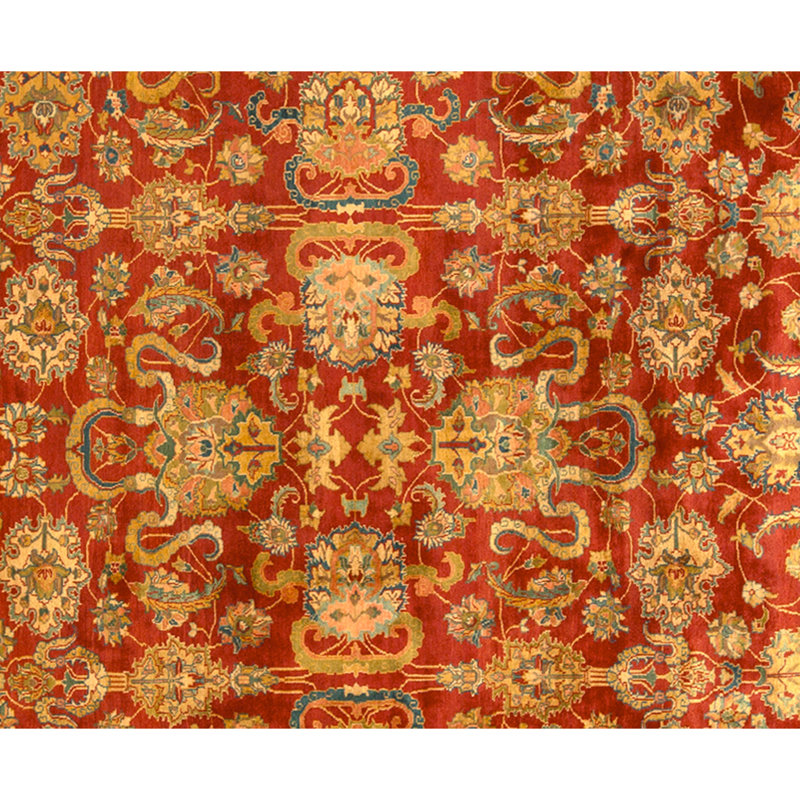Tapis doré de haute qualité noué à la main