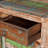 End Table with 1 Drawer & 1 Door, Handmade Cabinet, 17.7x13x21.7 Inches Solid Reclaimed Wood Multicolor