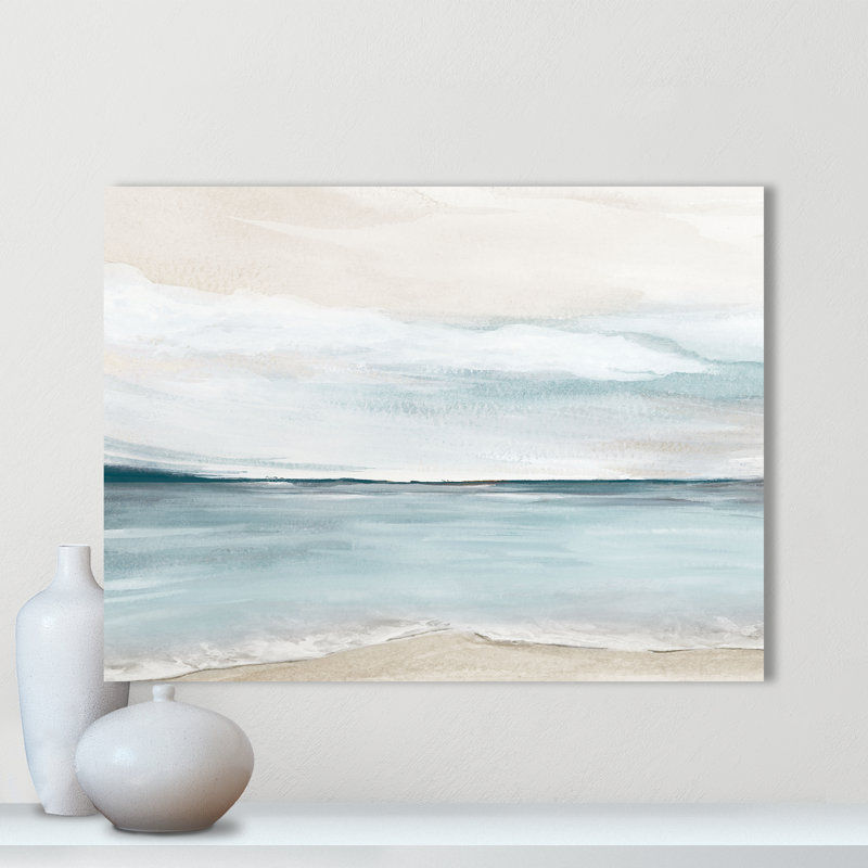 Imprimé Shoreline Blues par Kristen Brockmon, 24'' W x 18'' H, Wrapped Canvas, Sans cadre