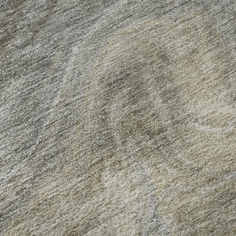 Tapis taupe Cerrito AMF599 lavable à la machine de qualité supérieure, Rectangle 10 pi x 14 pi