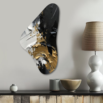 Elvin - Abstract Boomerang Shape Asymmetric Metal Wall Art