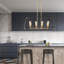 Luminaire suspendu de style campagne moderne à 8 lumières Adetomiwa