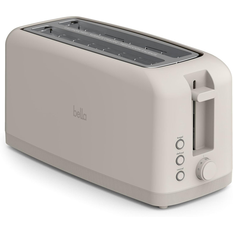 Bella 4-Slice Slim Long Slot Toaster, Oatmilk