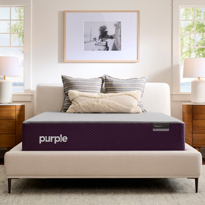 Purple Modern Plus Firm Hybrid Mattress with GelFlex Grid, 3-Zone Coil System & Cooling SoftFlex Cover, Full