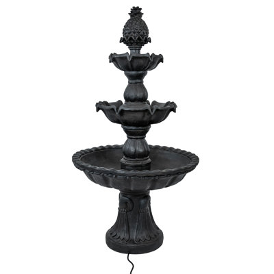 3-Tier Welcome Garden Water Fountain - 57 in - Deep Espresso