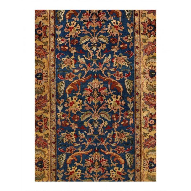 Asao Wool Oriental Area Rug in Blue