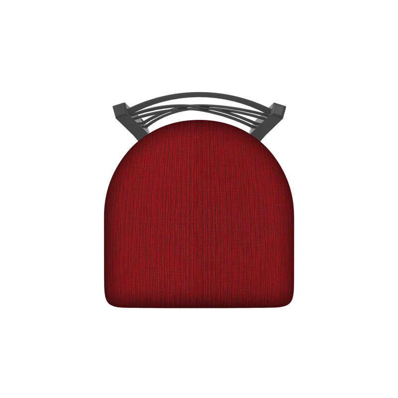 Catalina 18'' H Upholstered Metal Side Chair, Pewter, Fabric-Graph Ruby