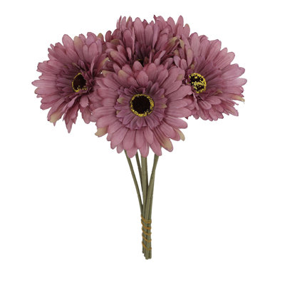 Ensemble de 6 fleurs artificielles en soie de kantanthemum en forme de fleurs artificielles de Kohnieu