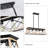 Adjustable 5-Light Farmhouse Industrial Linear Pendant Light Walnut-1689036449
