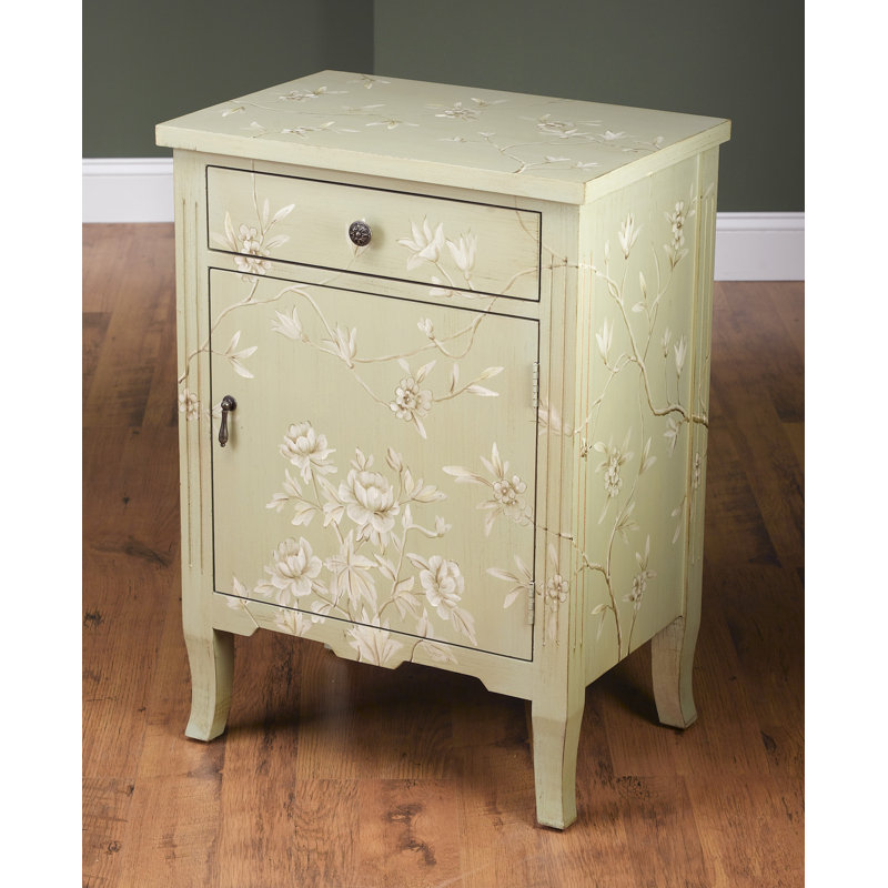 Solid Wood Top End Table with Storage