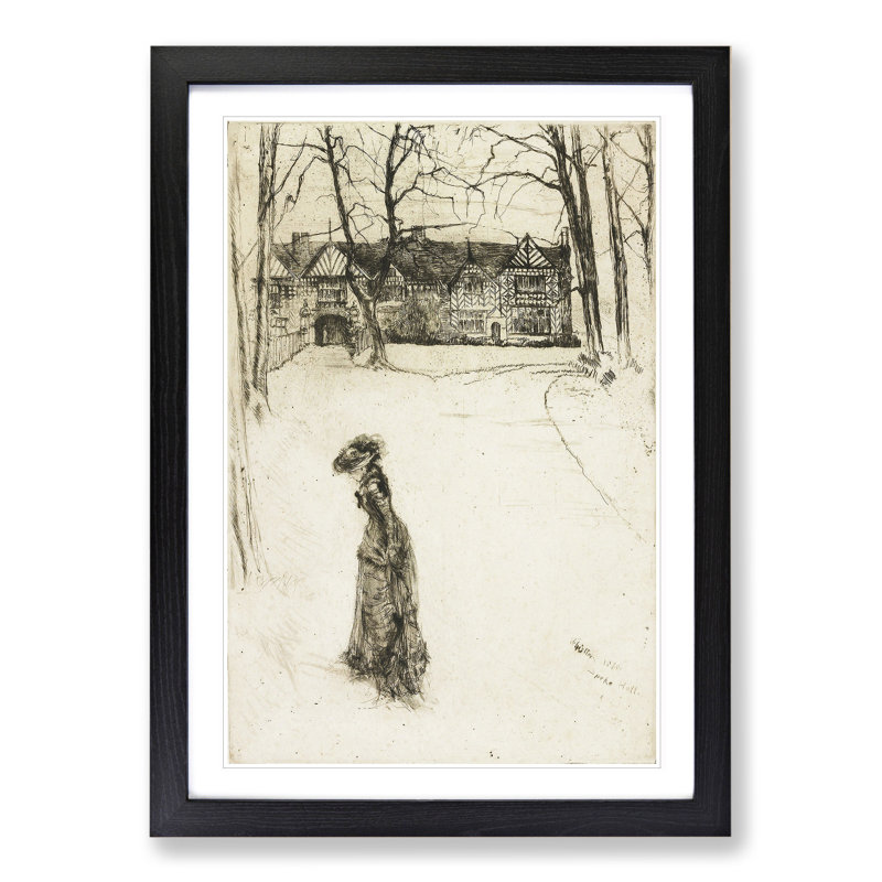 Lady in the Street by James Mcneill Whistler - Picture Frame Painting, 65cm H x 48cm W x 2cm D, Black Framed