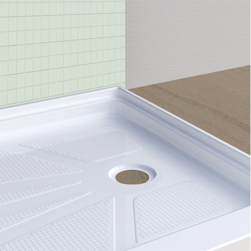 ABC6036 60" W 36" D Non-slip Rectangular Triple Shower Base, Right
