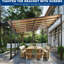 Grand auvent extérieur de 10 pi x 14 pi, pergola en métal pour patio, terrasse, cour arrière, résistance au vent de 30 à 35 mph, auvent antirouille - terrasses robustes, décoration de cour arrière