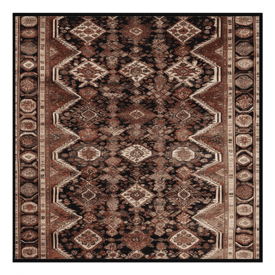 Tapis brun lavable à la machine
