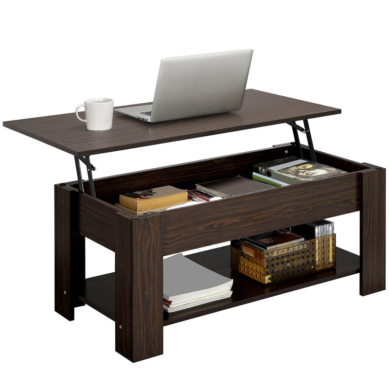 Raunda Lift Top Coffee Table with Storage, Espresso