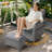 6 Pieces Patio Wicker Conversation Sofa Set with 48” Fire Pit Table, Swivel Rocker Chairs, Ottoman and Furniture Cover-1004949022-1004949018
