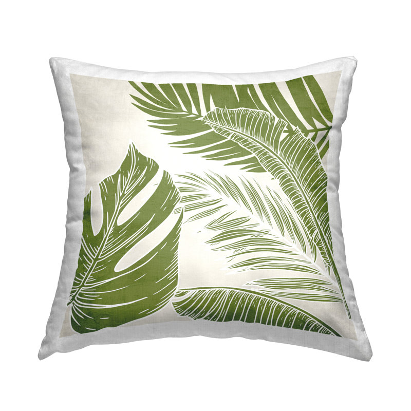 Coussin décoratif vert imprimé par Kim Allen