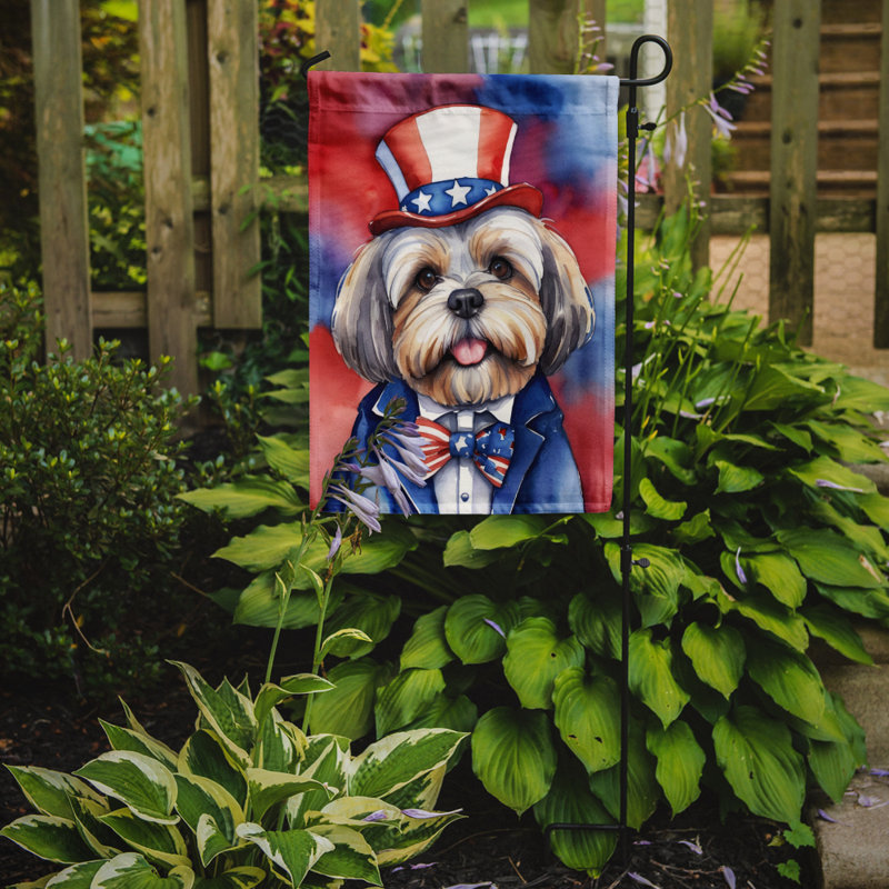 Drapeau patriotique du jardin américain, Lhasa Apso