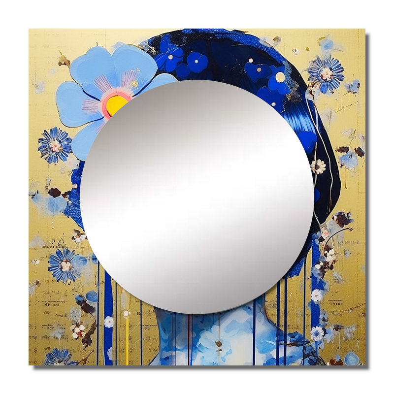 Montica - Miroir mural carré pour femme asiatique, 36 po x 36 po