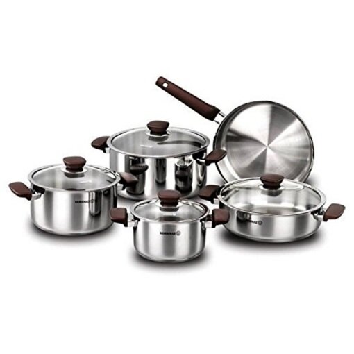 YBM Home Korkmaz 9 - Piece Stainless Steel Cookware Set