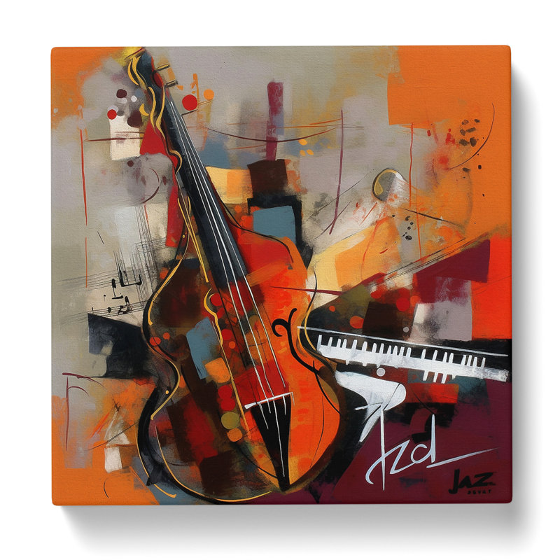 Jazz Conceptual Art - Wrapped Canvas